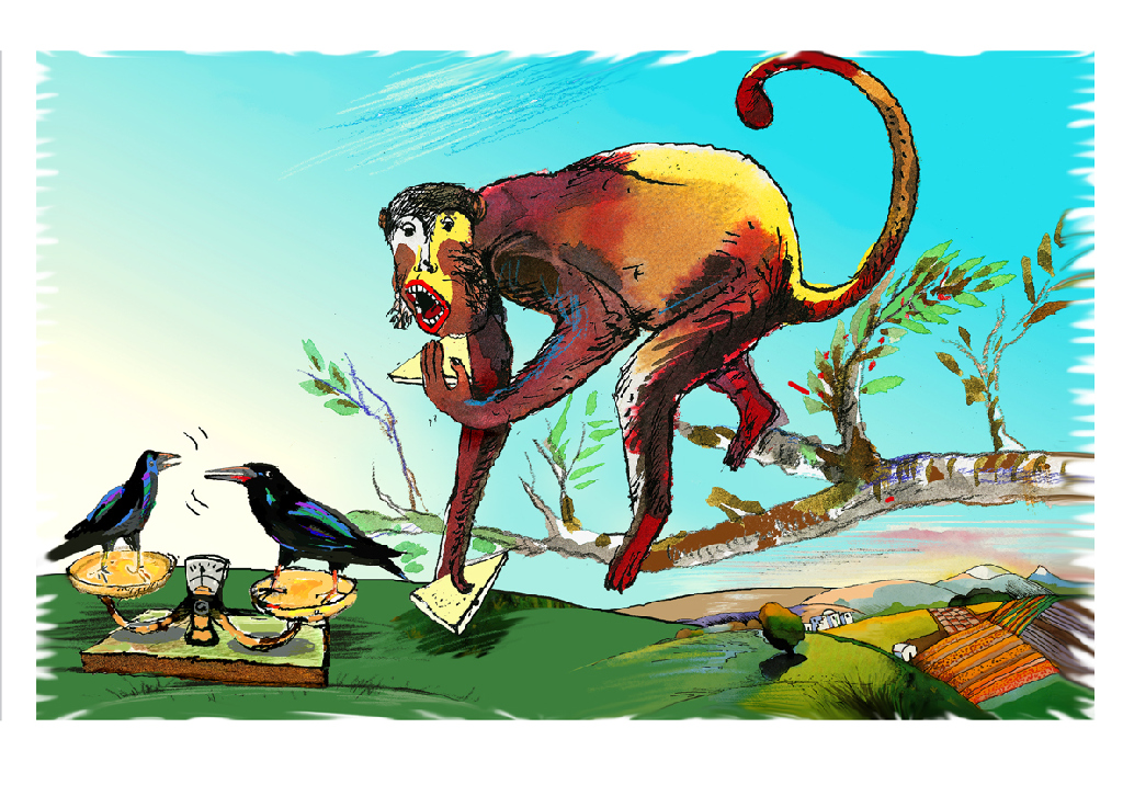 les corbeaux et le singe copy